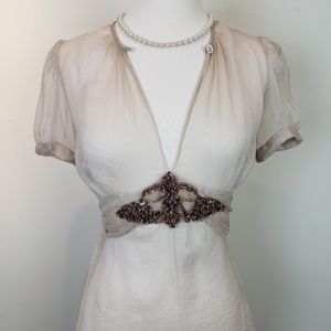 Wendy Hil Sheer Blouse. 100% Silk. Sz: XS